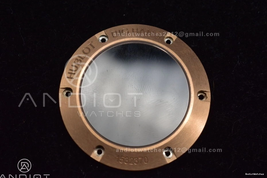 Strap GoodFit ZF Bang Edition Rubber RG Best Hublot 904 Big Dial on Skeleton Unico Black 1:1 A 0420